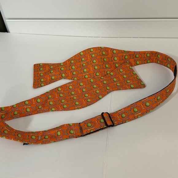 Peter Blair Key Lime Adjustable Bow Tie Orange - Picture 3 of 6
